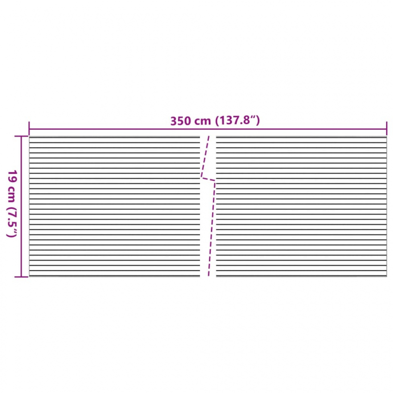 Sichtschutzstreifen Grobstein-Optik Grau 35x0,19 m PVC