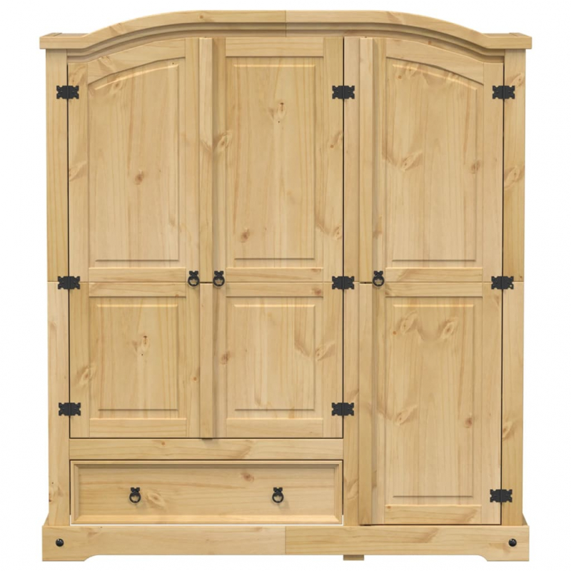 Kleiderschrank Corona 151,5x52x170 cm Massivholz Kiefer
