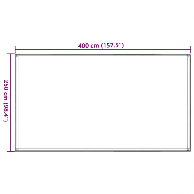 Zeltteppich Sandfarbe 250x400 cm HDPE