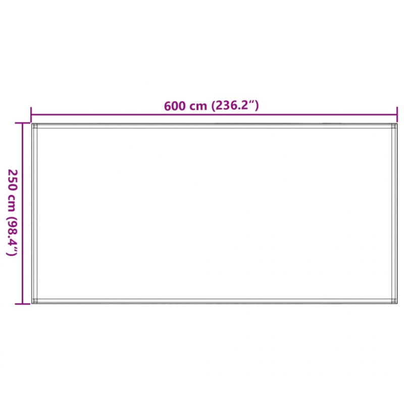 Zeltteppich Sandfarbe 250x600 cm HDPE