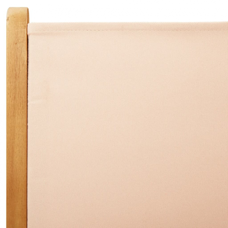 Gartenstühle Verstellbar 4 Stk. Beige Stoff und Massivholz