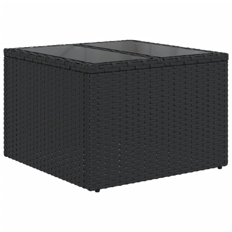 11-tlg. Garten-Sofagarnitur mit Kissen Braun Poly Rattan