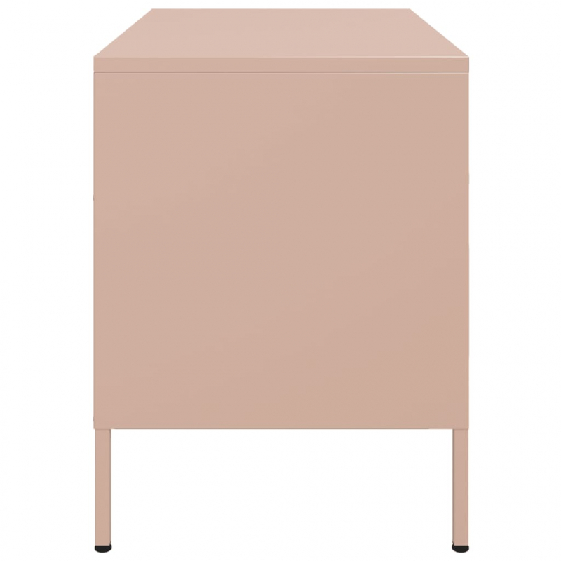 TV-Schränke 2 Stk. Rosa 68x39x50,5 cm Stahl