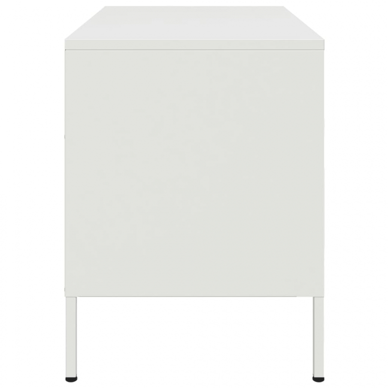 TV-Schrank Weiß 68x39x50,5 cm Stahl