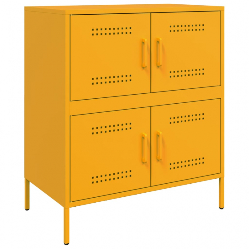 Sideboard Senfgelb 68x39x79 cm Stahl