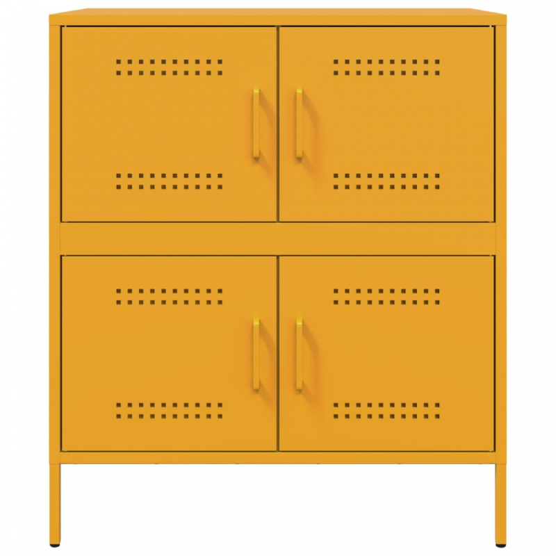 Sideboard Senfgelb 68x39x79 cm Stahl