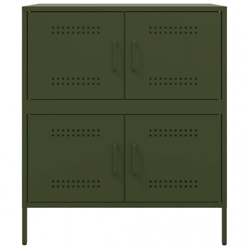 Sideboard Olivgrün 68x39x79 cm Stahl