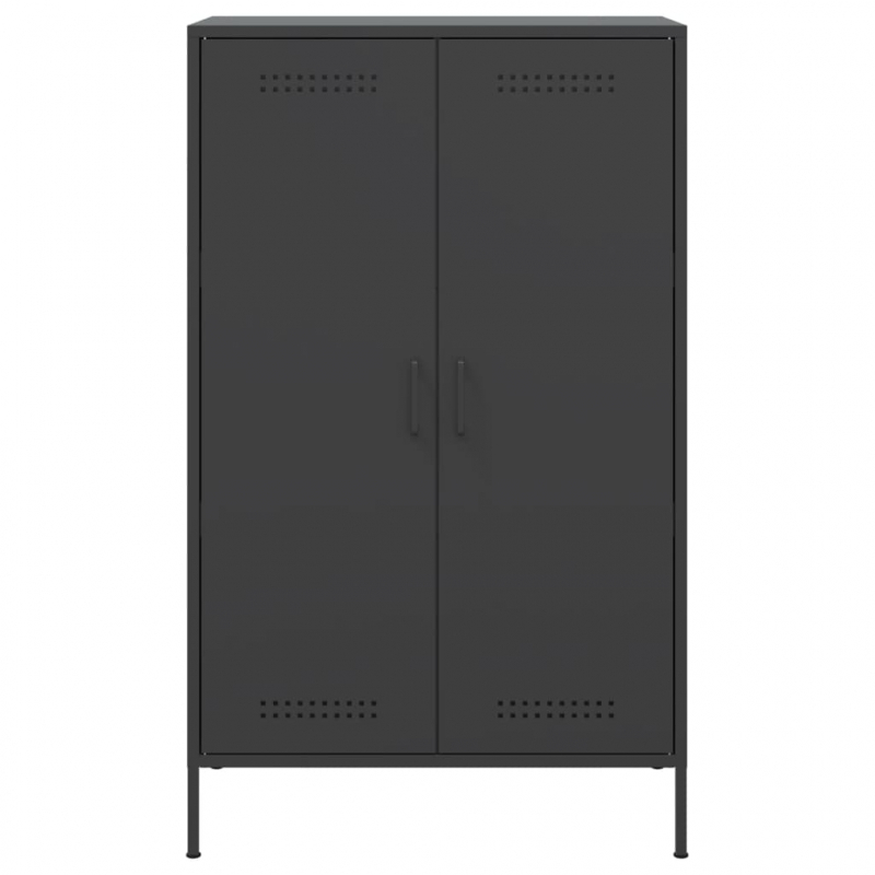 Highboard Schwarz 68x39x113 cm Stahl