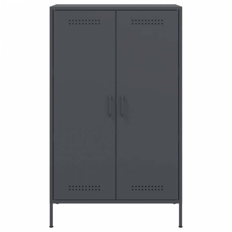 Highboard Anthrazit 68x39x113 cm Stahl