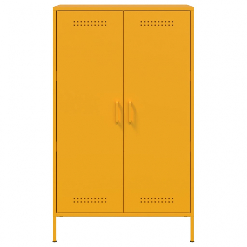 Highboard Senfgelb 68x39x113 cm Stahl