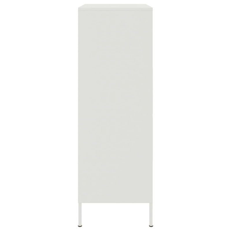 Highboard Weiß 68x39x113 cm Stahl