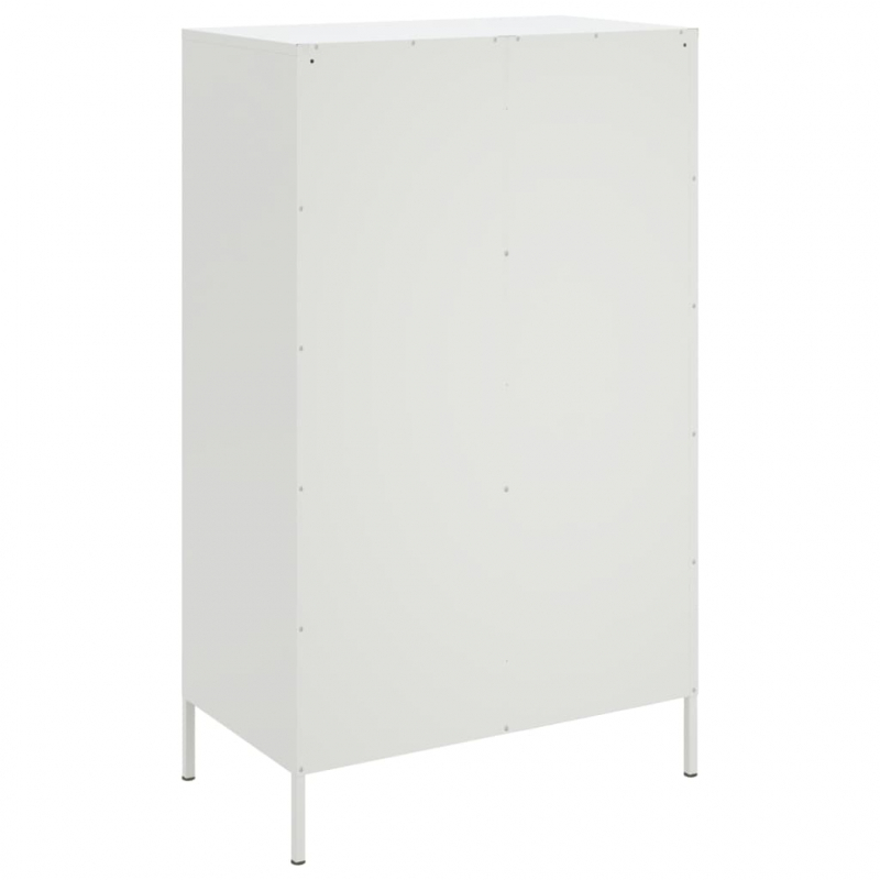 Highboard Weiß 68x39x113 cm Stahl