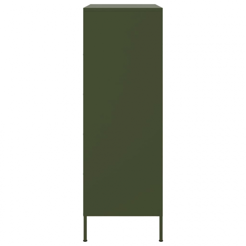 Highboard Olivgrün 68x39x113 cm Stahl