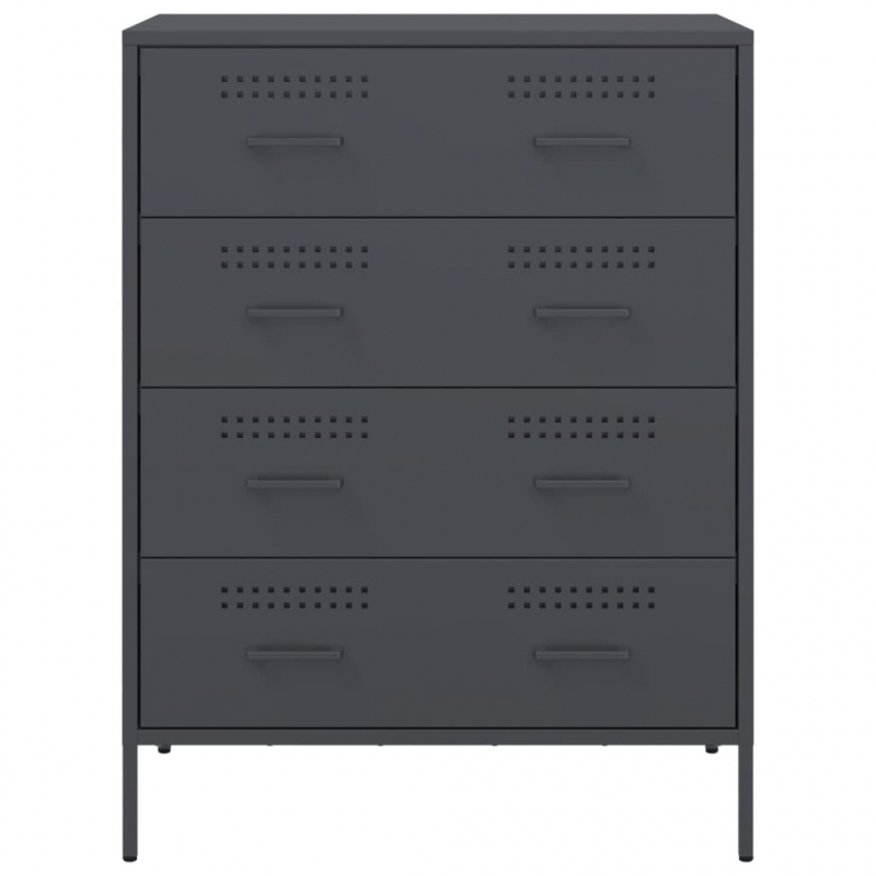 Sideboard Anthrazit 68x39x89 cm Stahl
