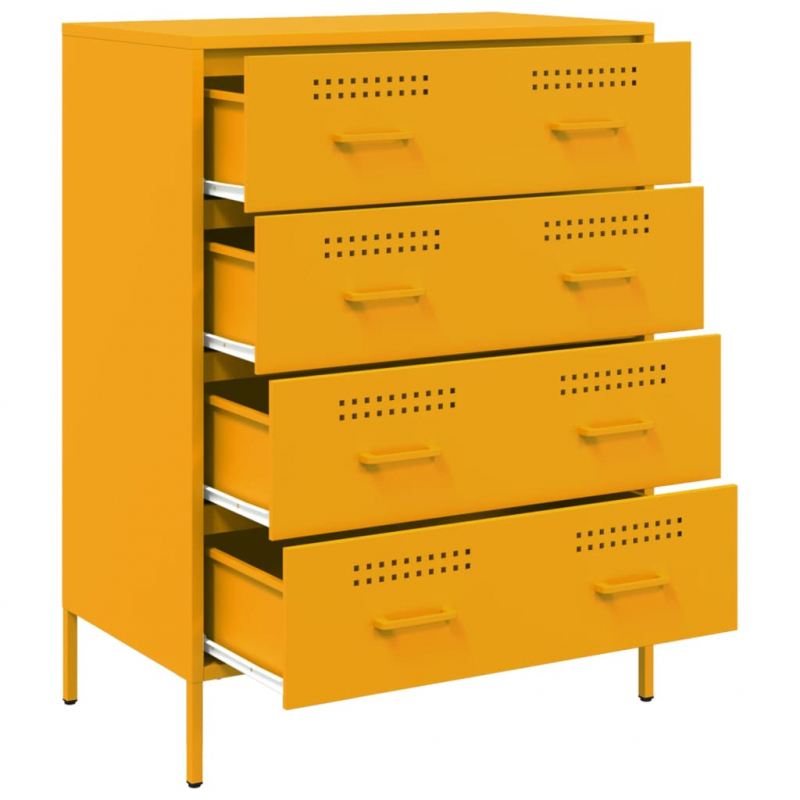 Sideboard Senfgelb 68x39x89 cm Stahl
