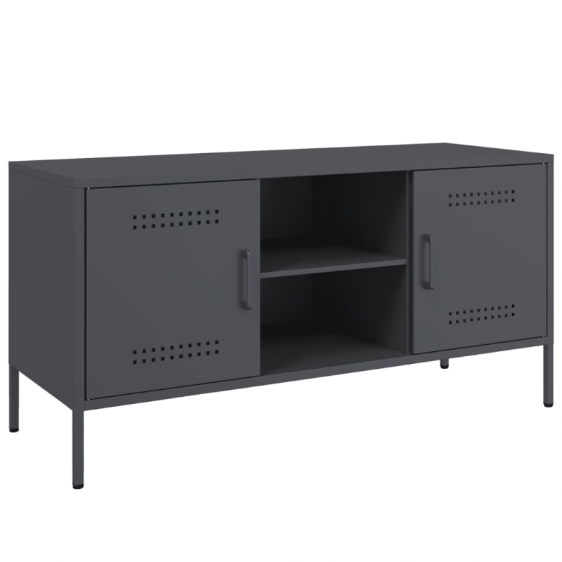 TV-Schrank Anthrazit 100,5x39x50,5 cm Stahl