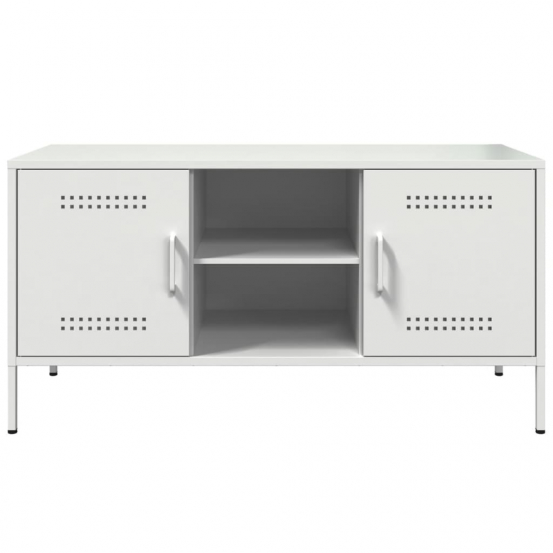 TV-Schrank Weiß 100,5x39x50,5 cm Stahl