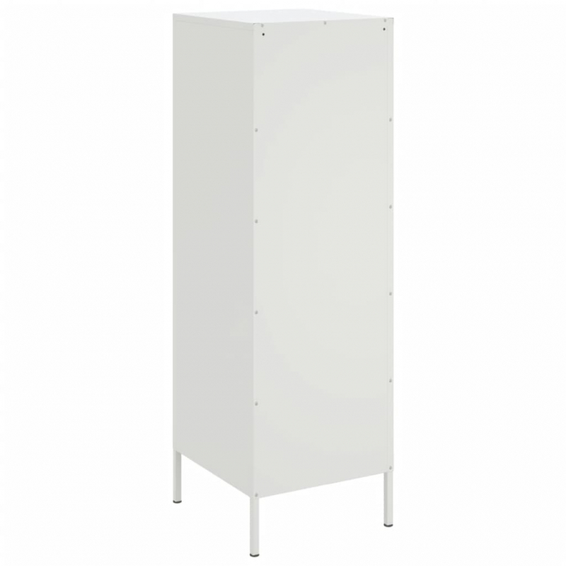 Highboard Weiß 36x39x113 cm Stahl