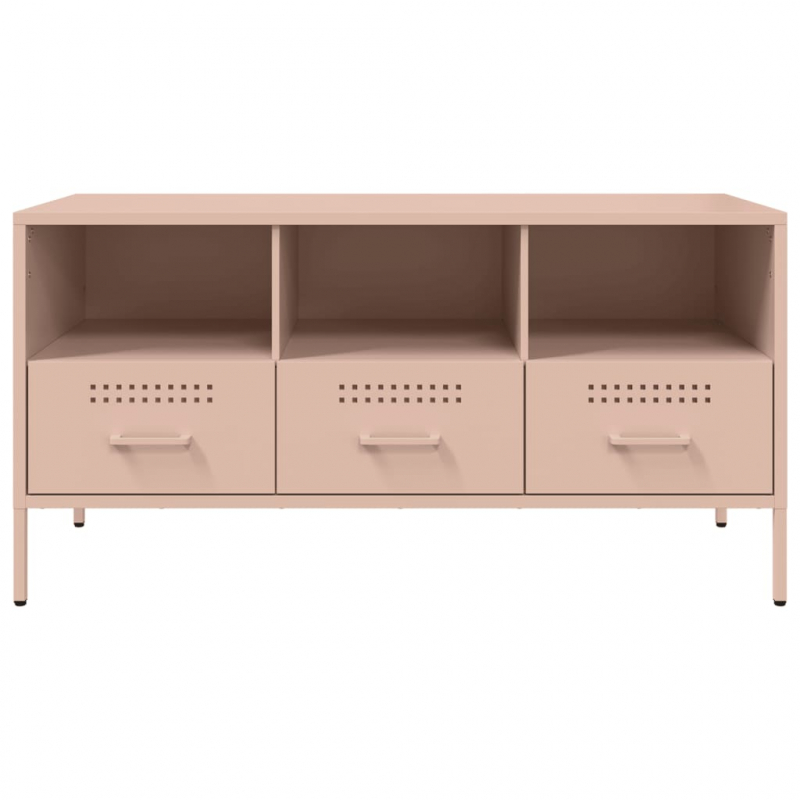 TV-Schrank Rosa 100,5x39x50,5 cm Stahl