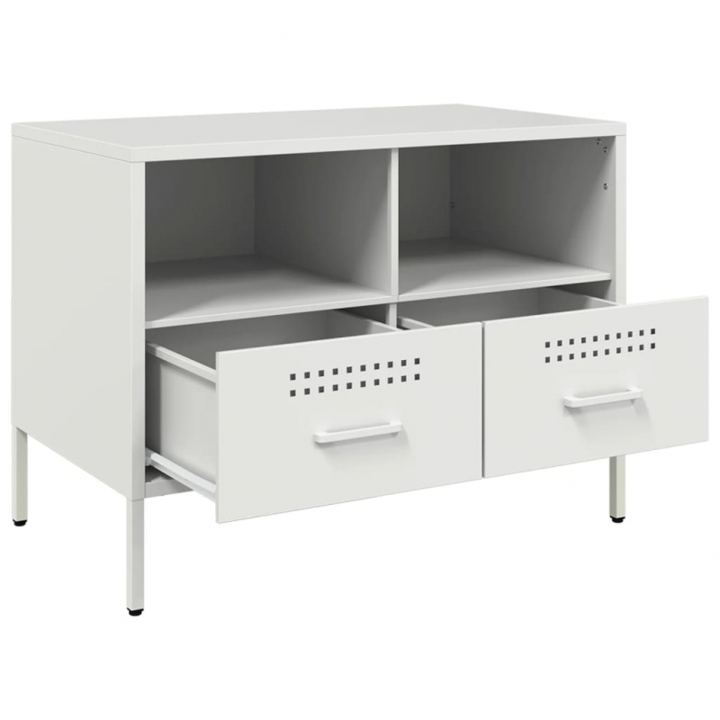 TV-Schränke 2 Stk. Weiß 68x39x50,5 cm Stahl