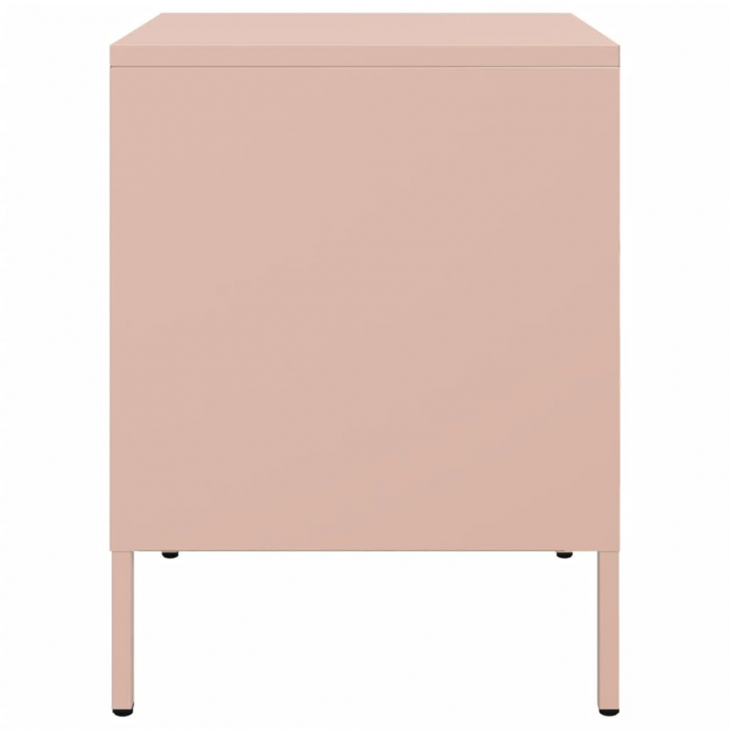 Nachttische 2 Stk. Rosa 36x39x50,5 cm Stahl