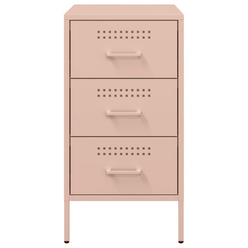 Nachttisch Rosa 36x39x68 cm Stahl