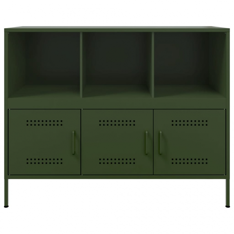 Sideboard Olivgrün 100,5x39x79 cm Stahl