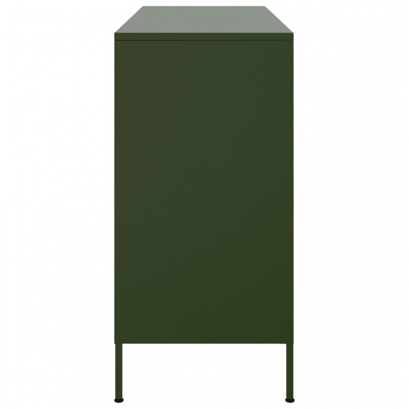 Sideboard Olivgrün 100,5x39x79 cm Stahl