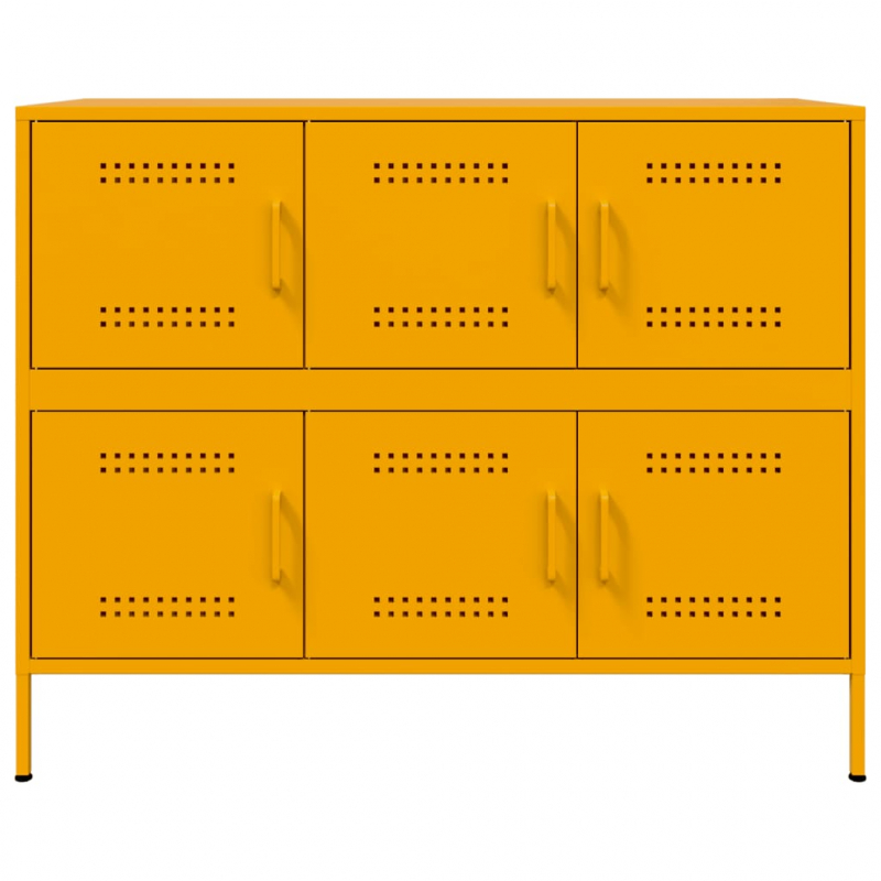 Sideboard Senfgelb 100,5x39x79 cm Stahl