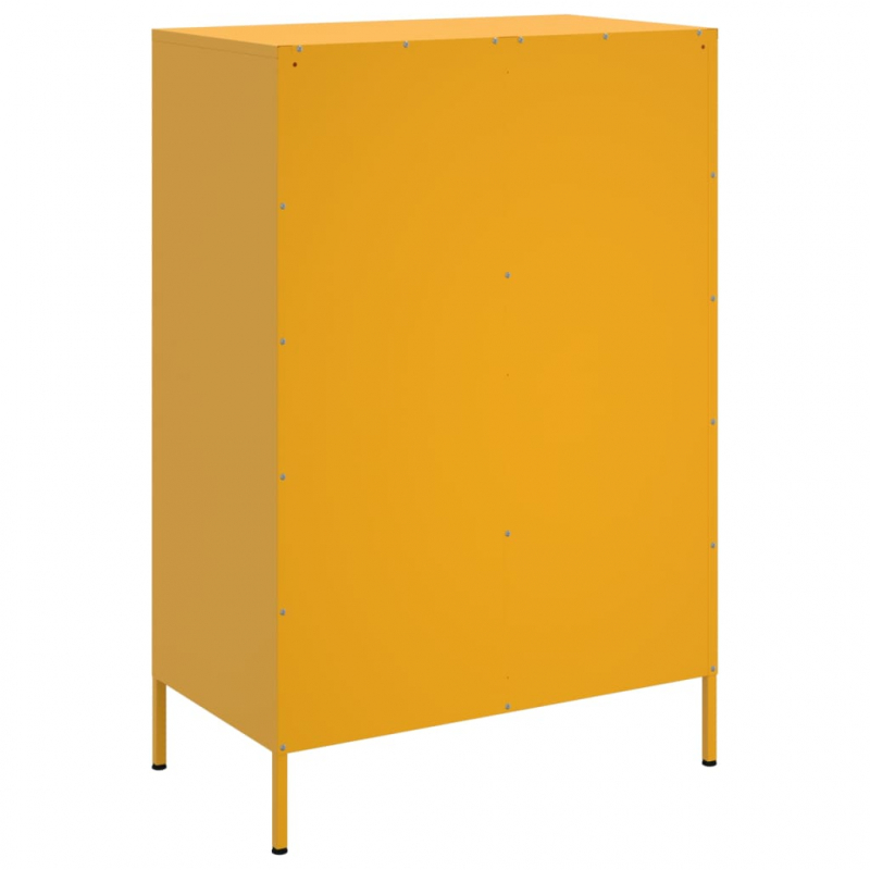 Highboard Senfgelb 68x39x101,5 cm Stahl