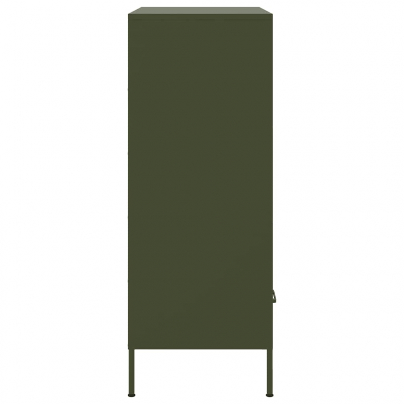 Highboard Olivgrün 68x39x101,5 cm Stahls