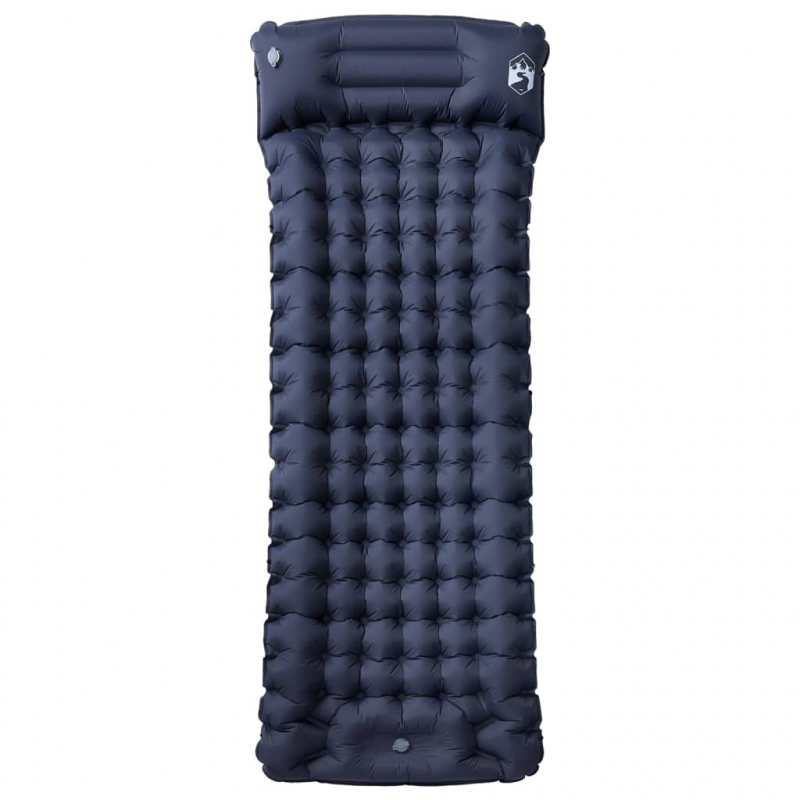 Selbstaufblasende Isomatte mit Kissen Grau