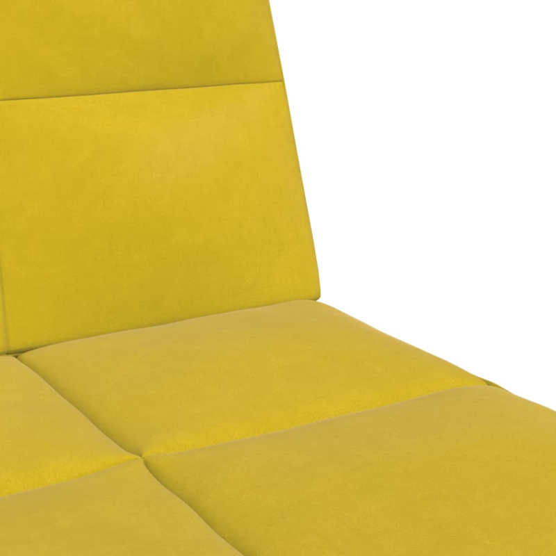 Schlafsofa 2-Sitzer mit Fußhocker Gelb Samt