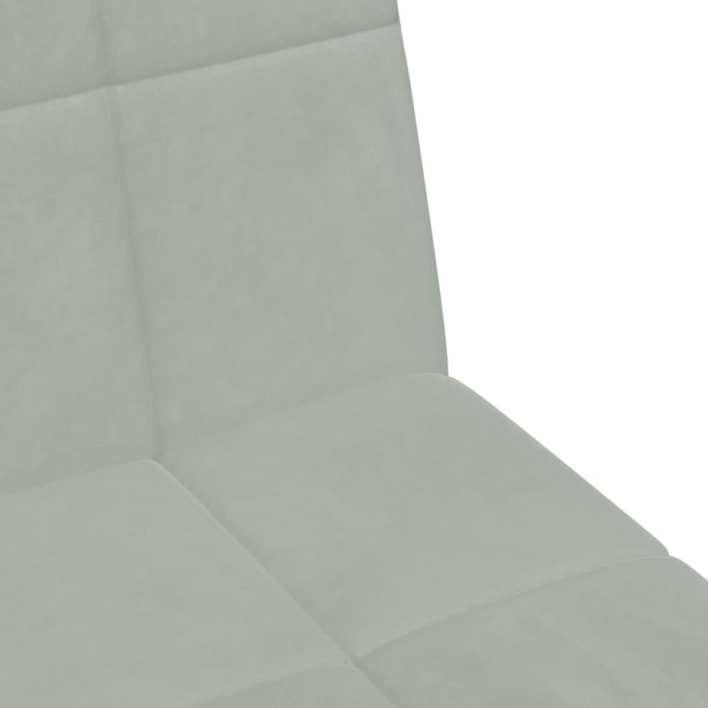 Schlafsofa 2-Sitzer mit Fußhocker Hellgrau Samt