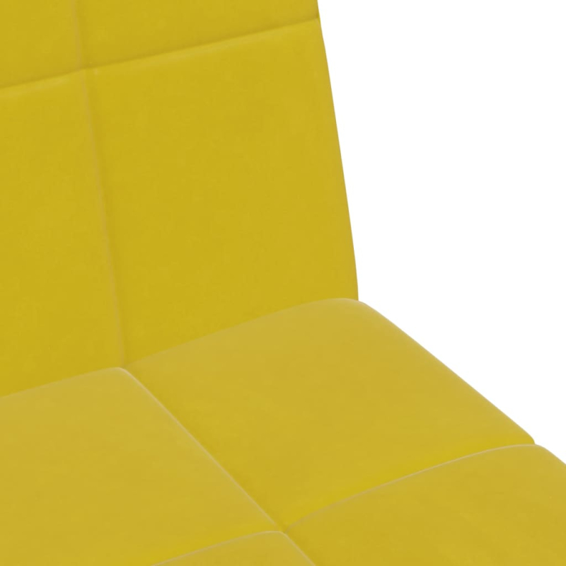 Schlafsofa 2-Sitzer mit Fußhocker Gelb Samt