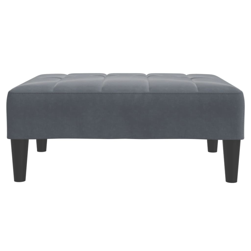 Schlafsofa 2-Sitzer mit Fußhocker Dunkelgrau Samt