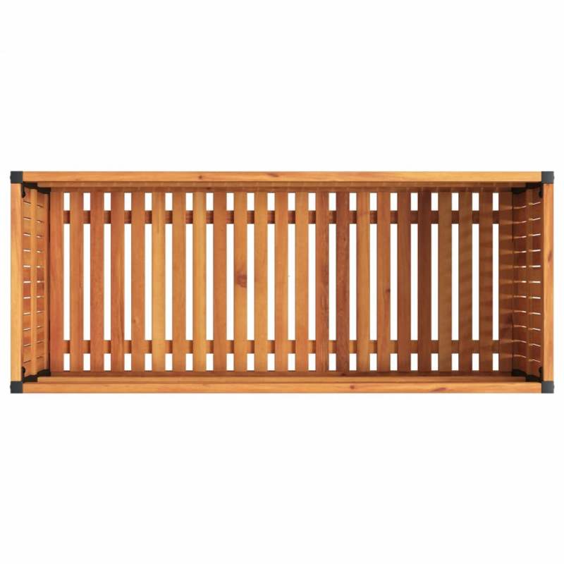 Pflanzkübel 110x45x44 cm Massivholz Akazie und Stahl