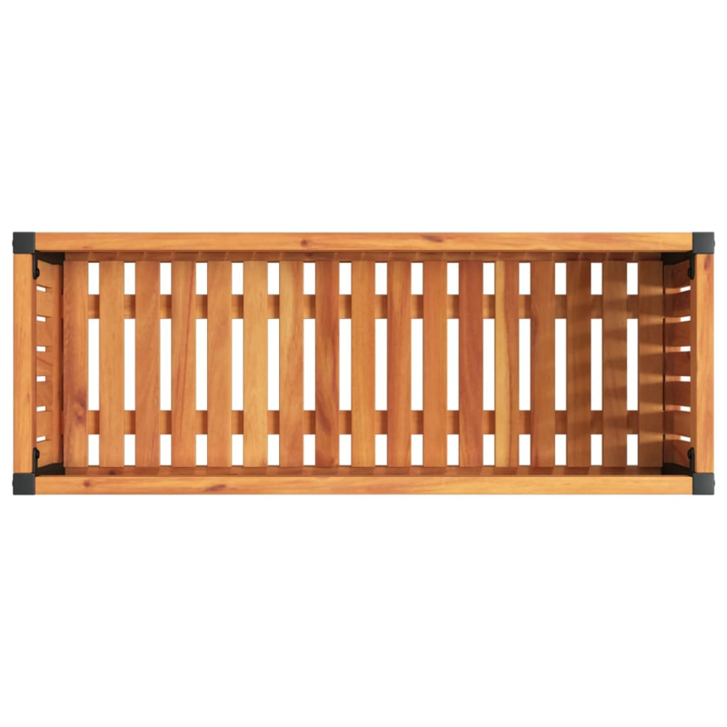 Pflanzkübel 80x30x27,5 cm Massivholz Akazie und Stahl