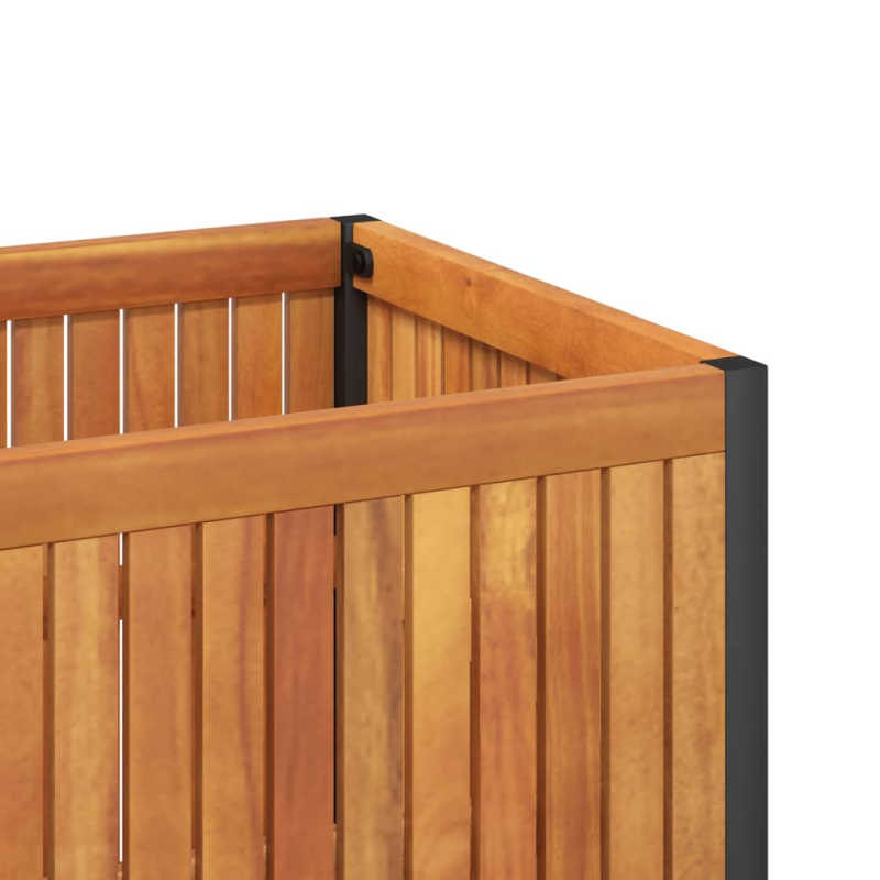 Pflanzkübel 80x30x27,5 cm Massivholz Akazie und Stahl