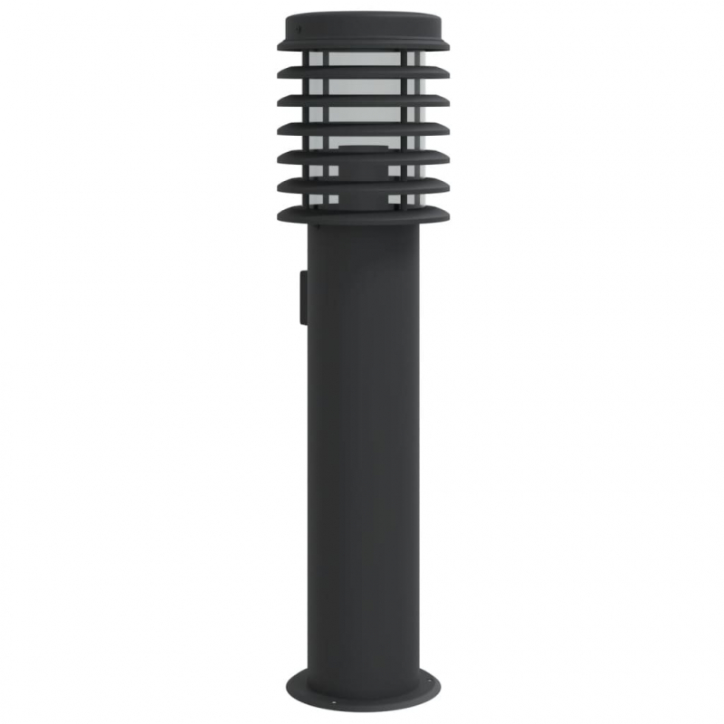 Wegeleuchte mit Steckdose Schwarz 60 cm Edelstahl