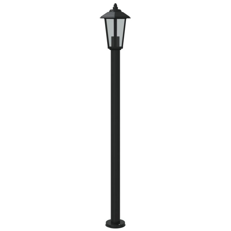 Wegeleuchte Schwarz 120 cm Edelstahl