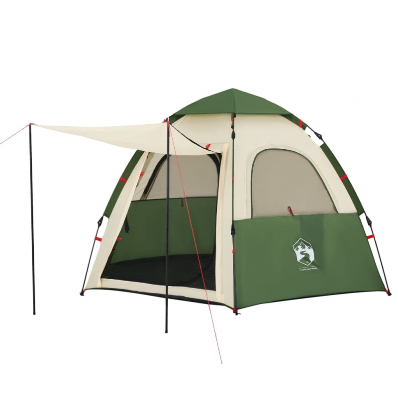 Campingzelt 4 Personen Grün Quick Release