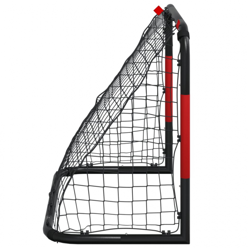 Fußballtor mit Netz Rot und Schwarz 90x48x71 cm Stahl