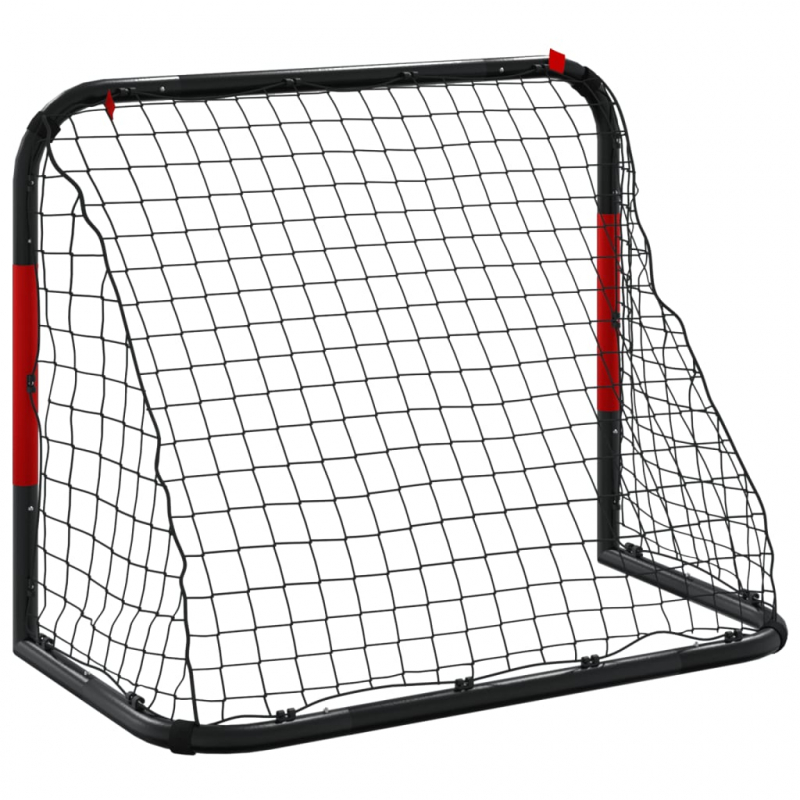 Fußballtor mit Netz Rot und Schwarz 90x48x71 cm Stahl