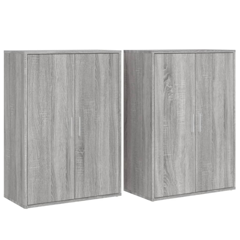 Sideboards 2 Stk. Grau Sonoma 60x31x84 cm Holzwerkstoff