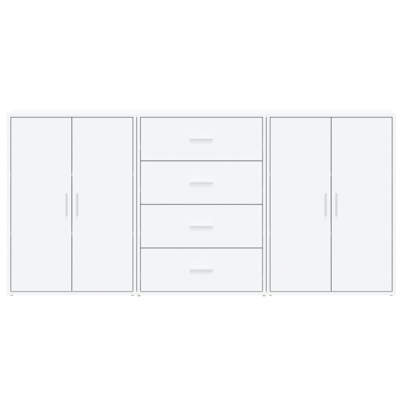 Sideboards 3 Stk. Weiß 60x31x84 cm Holzwerkstoff