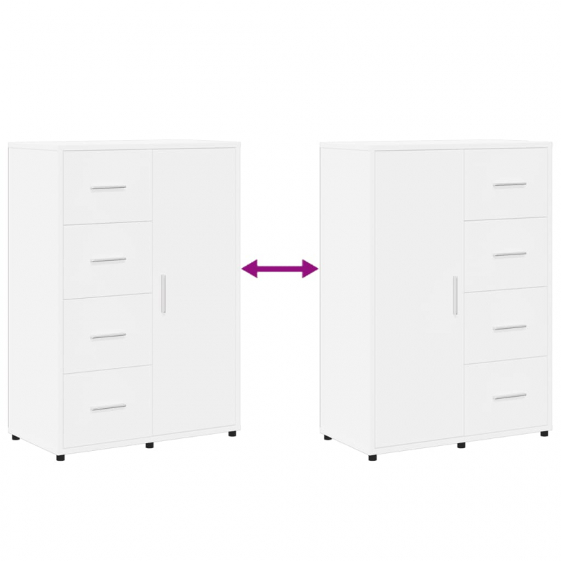 Sideboards 2 Stk. Weiß 60x31x84 cm Holzwerkstoff