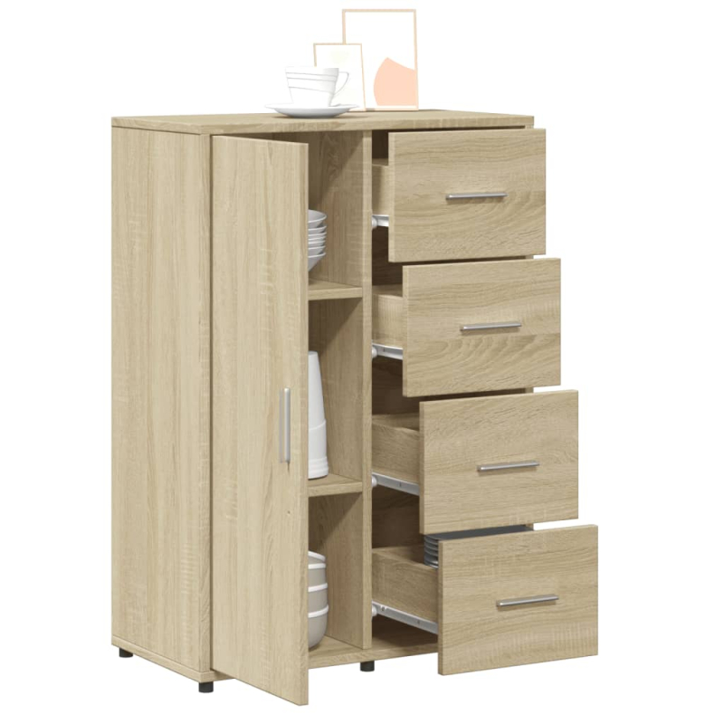 Sideboards 2 Stk. Sonoma-Eiche 60x31x84 cm Holzwerkstoff