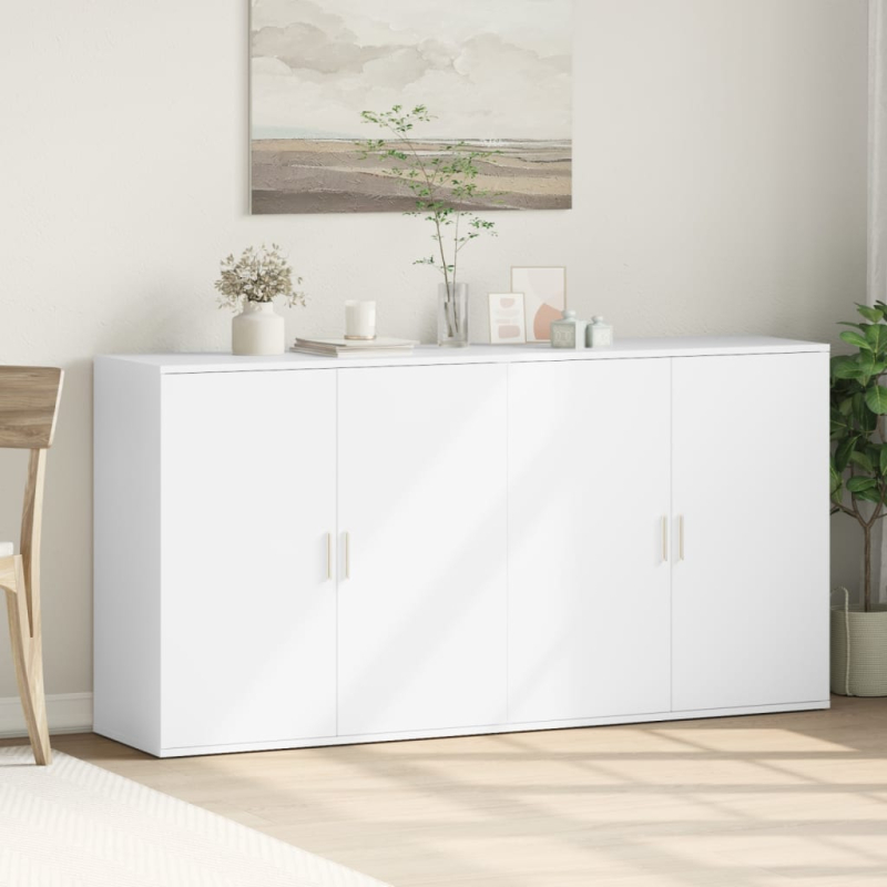 Sideboards 2 Stk. Weiß 79x38x80 cm Holzwerkstoff