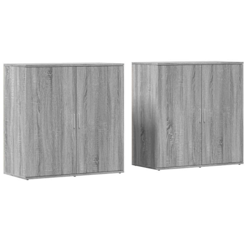 Sideboards 2 Stk. Grau Sonoma 79x38x80 cm Holzwerkstoff